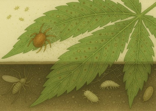 Летние вредители каннабиса в аутдоре: кто нападает и как защититься